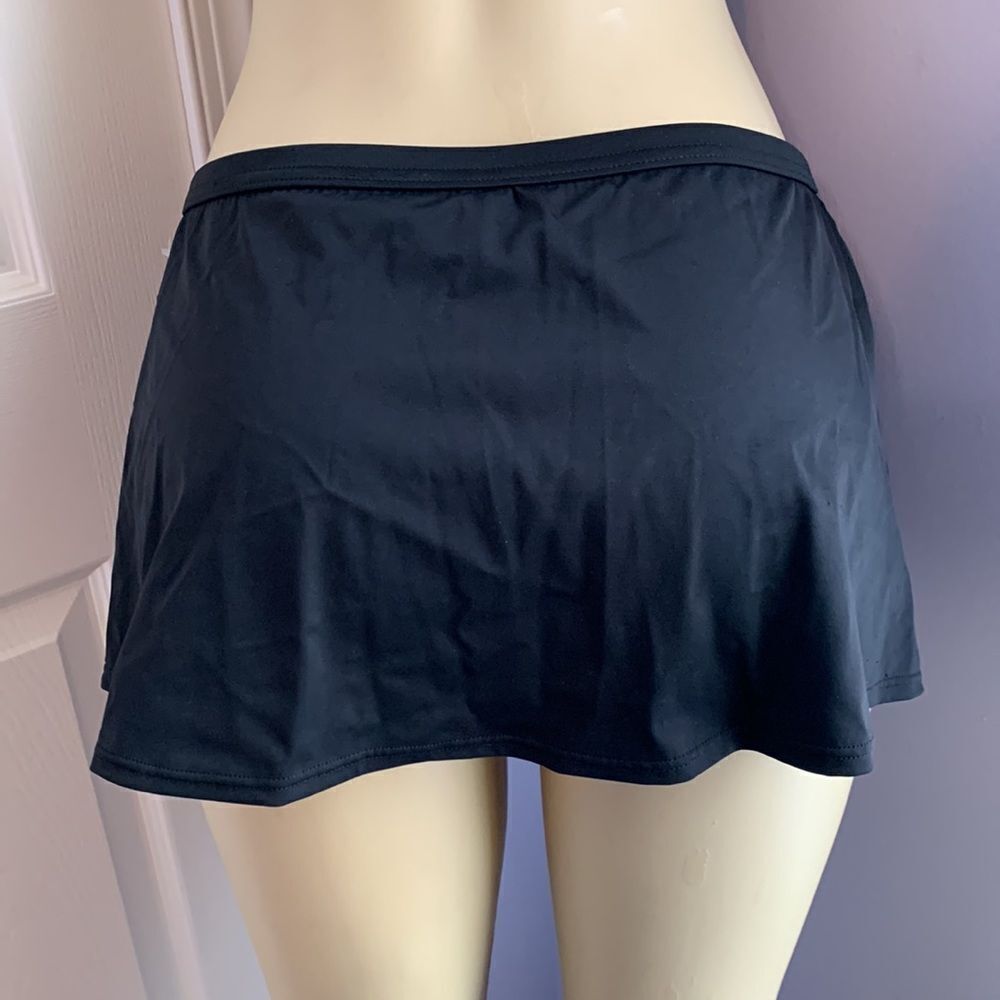 Designer Swim Skirt Bottoms Panties Swimwear Black M - Picture 4 of 9